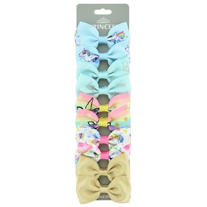 Nœuds papillon licorne arc-en-ciel pour filles avec motifs couronne et étoile