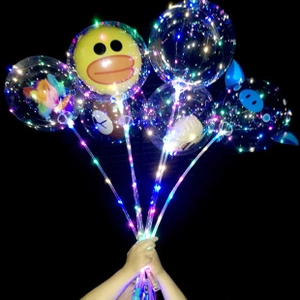 Luminous LED balloons with cute cartoon characters for festive night parties and events