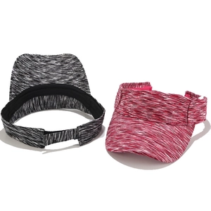 Visières pare-soleil réglables pour femmes en maille chinée noir et rose style sport