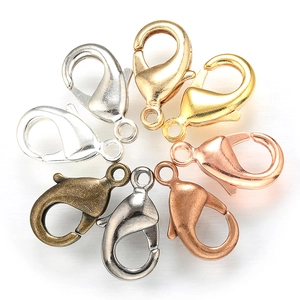 7 colors of 18K gold plated lobster clasps for DIY jewelry making accessories set