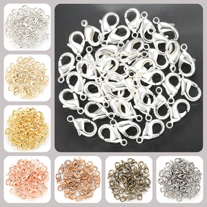 DIY jewelry making lobster clasp set in various metallic finishes and colors