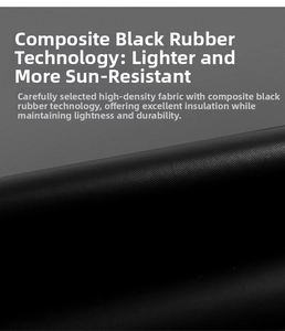 Detail of high-density composite black coating for UV protection and heat insulation