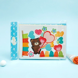 3D DIY Christmas greeting card kit for kids with cartoon bears and colorful craft materials