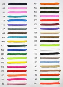 Tabella colori dettagliata con 40 tipi di corde in nylon intrecciate per bracciali nautici