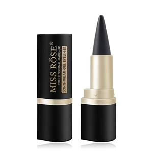 Miss Rose waterproof black long-wear gel eyeliner in sleek black and gold tube packaging