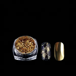 Poudre à ongles platine argent pour effet scintillant et miroir métallique brillant