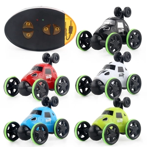 Mini RC car set in five colors with stunt features and a black oval remote controller