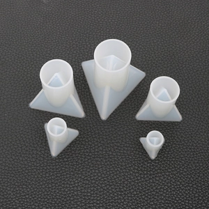 5-piece set of semi-transparent silicone pyramid molds for DIY resin casting projects