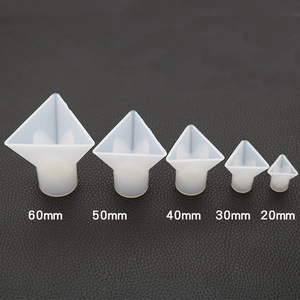 Silicone Mold DIY Resin Casting Pyramid Triangle Cone Shape Mirror Surface Jewelry Making Handmade Craft Tool Translucent