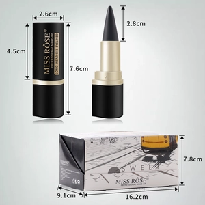 Detailed dimensions of waterproof long-wear gel eyeliner with professional packaging
