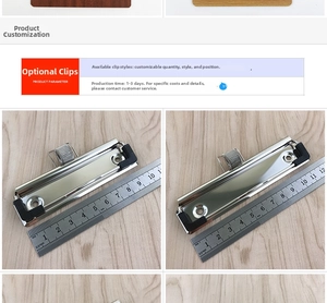 Close-up of a durable metal clipboard clip with strong spring and black non-slip pads