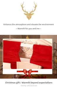 Détail de la housse de chaise de Noël rouge avec bandes élastiques et velours doux