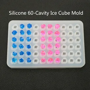 Multi Cavity Silicone Ice Cube Mold Square Diamond Shape DIY Resin Casting Tray For Chocolate Candy Jelly