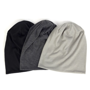 Unisex Slouchy Beanie Hat Thin Double Layer Knitted Skull Cap Breathable Soft Warm Headwear For Outdoor Autumn Winter Men Women