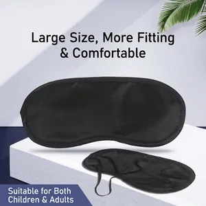 Extra large black sleep mask made of breathable material with an elastic strap