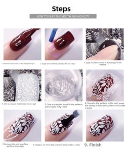 Tutoriel en 9 étapes pour le stamping nail art avec plaque, tampon et lampe UV