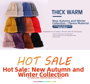 Detailansicht der 12 Farben für dicke, warme, gebürstete Strickmützen für den Herbst