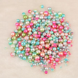 Colorful 4-10mm ABS gradient imitation pearls for DIY jewelry making and craft projects