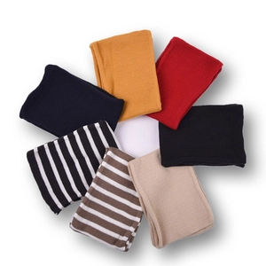 Knitted kids infinity scarf in multiple solid colors and stripes for autumn winter