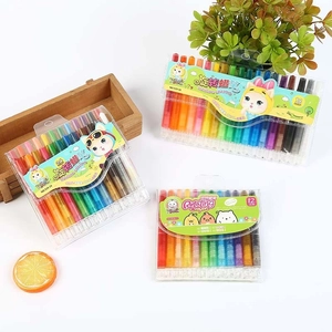 Childrens Rotating Crayons Drawing Painting Tool Washable Non Dirty Hands Plastic Shell Colored Wax Sticks Stationery Gift