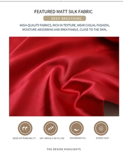 Detailed macro close-up showing the soft and smooth texture of red matt silk fabric.