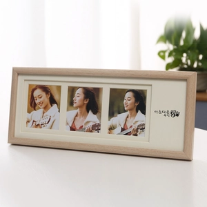 Nordic Ash Wood Picture Frame With High Transparency Glass Multiple Slots For Desktop Display Home Decor