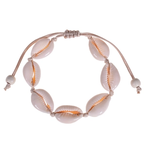 Natural Shell Woven Bracelet Adjustable Bohemian Beach Handmade Jewelry Anklet Summer Vacation Style For Women Girls