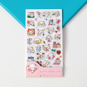 Set of 6 cute cartoon rabbit washi stickers for DIY scrapbooking and student stationery