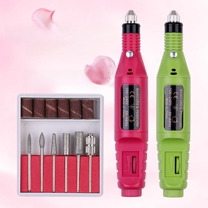 Kit fresa per unghie elettrica con testine in metallo e nastri abrasivi per manicure