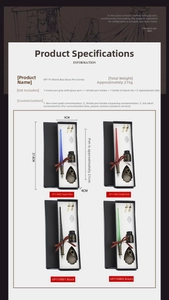 Detailed overview of the SP119 glass dip pen ink set with metal grip and stand in four colors
