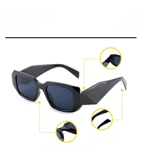 Detail view of secure metal hinges and ergonomic temples on black square sunglasses