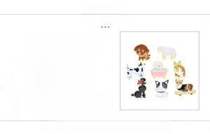 Detail specifications of zinc alloy dog enamel pins featuring various cute puppy breeds