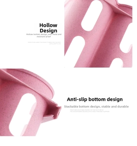 Organizer per bibite rosa impilabile con design drenante e struttura antiscivolo