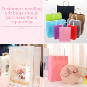 Detailed view of colorful paper gift bags with handles and transparent windows for flowers