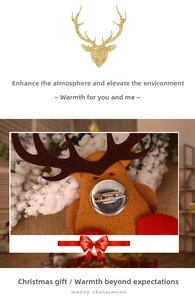 Detail of Christmas reindeer felt brooch showing the secure metal pin closure and texture