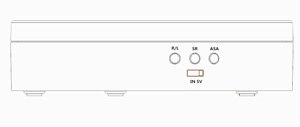 Detail of electric display stand buttons for speed, angle control and USB power input