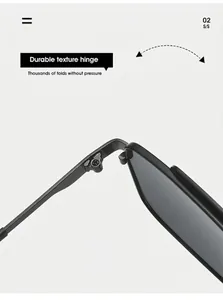 Macro shot of durable metal hinge on black double bridge sunglasses for smooth folding