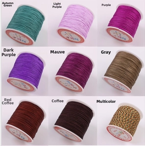 Detailed multi-color display of 72# nylon cords for DIY jewelry weaving and crafts