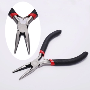 8-piece jewelry pliers set with long needle nose design and non-slip handles for DIY