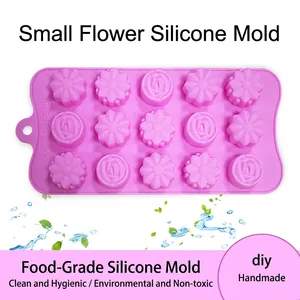 Flower Rose Silicone Mold For Chocolate Candy Ice Cube DIY Baking Tray Food Grade Heat Resistant Flexible
