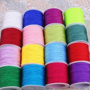 Colorful 72 gauge Taiwan jade thread rolls for DIY jewelry and necklace weaving