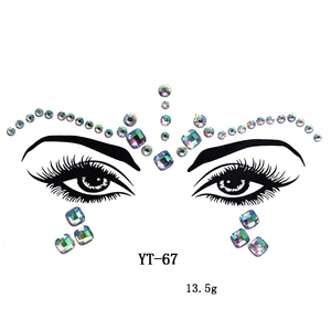 Detailed macro view of iridescent AB rhinestones for facial makeup and masquerade