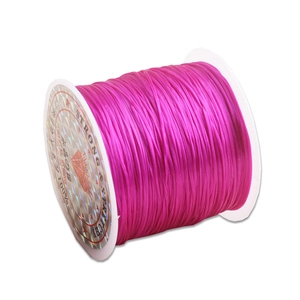 Rose red crystal stretchy string for jewelry making made of durable 100% polyurethane