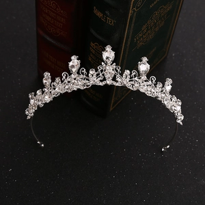 Rhinestone Crown Tiara Alloy Crystal Hairband For Girls Birthday Wedding Party Queen Princess Hair Accessories