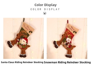 Détail de chaussettes de Noël avec Père Noël et bonhomme de neige en 3D