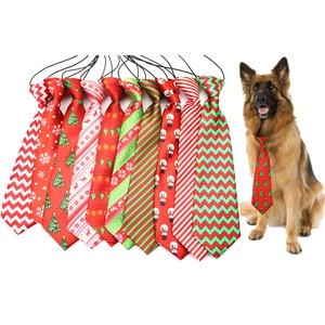 Christmas Pet Necktie For Large Dogs Adjustable Elastic Strap Snowman Snowflake Pattern Festive Neckwear For Dogs Cats