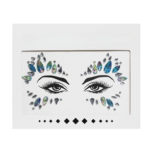 Detailed pattern of colorful acrylic face crystal stickers for masquerade eye decoration