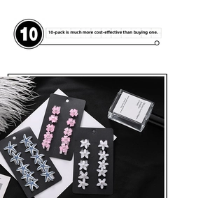 Détail de mini barrettes à cheveux avec étoiles de mer en strass et fleurs pour filles