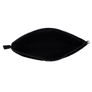 Schwarze Stoff-Kosmetiktasche mit Katze-Aufdruck, Reißverschluss und Innenraum