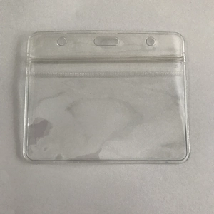 Portatarjetas de plástico transparente, funda protectora de PVC impermeable para credenciales.
